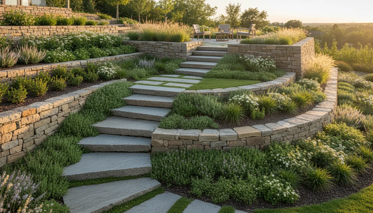 Aménagement jardin en pente douce : techniques et idées pratiques