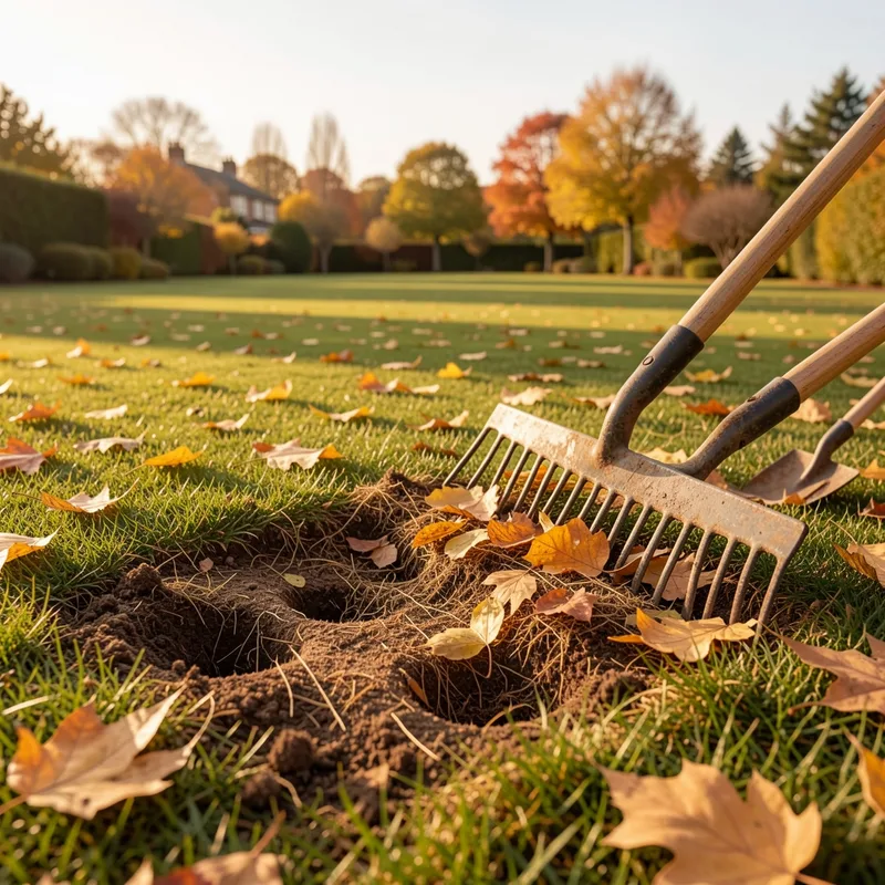 Entretien pelouse en automne : calendrier, techniques et coûts (2026)